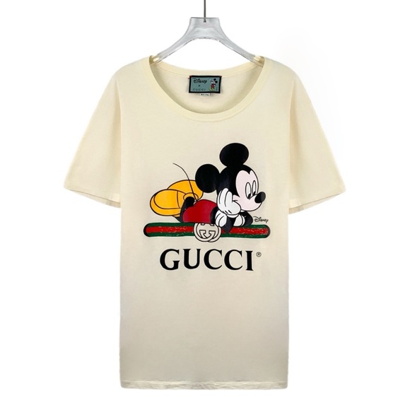Gucci Cream Tee with Mickey Mouse Design - Picture 1 of 7